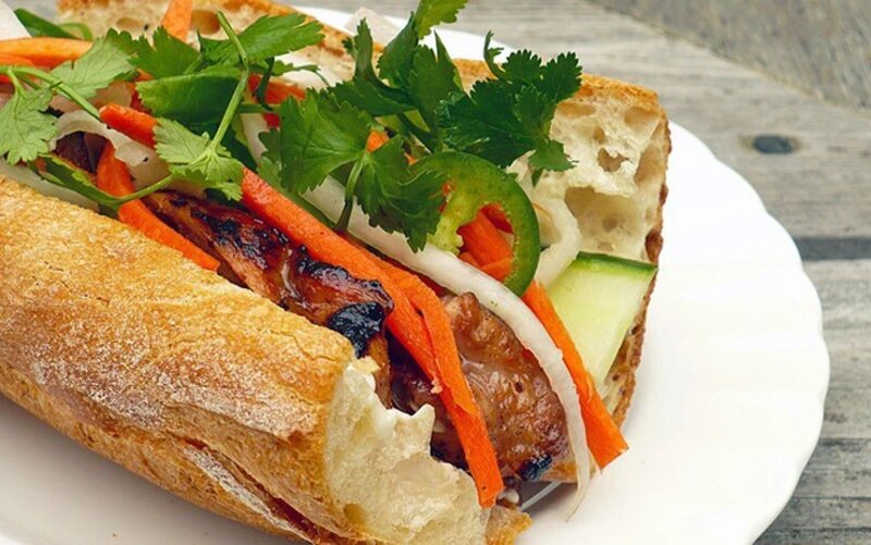 Vietnamese Banh Mi  is a popular street food