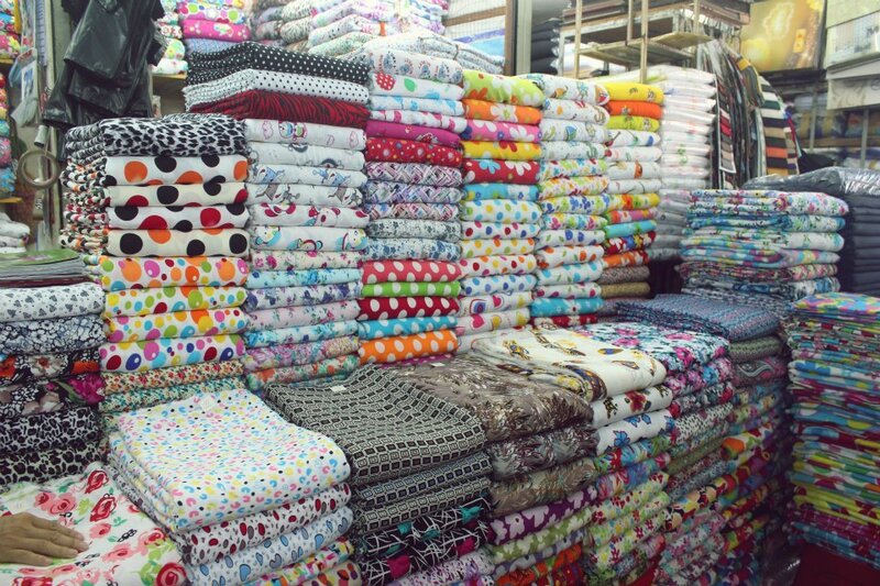 A dazzling array of fabrics awaits you here