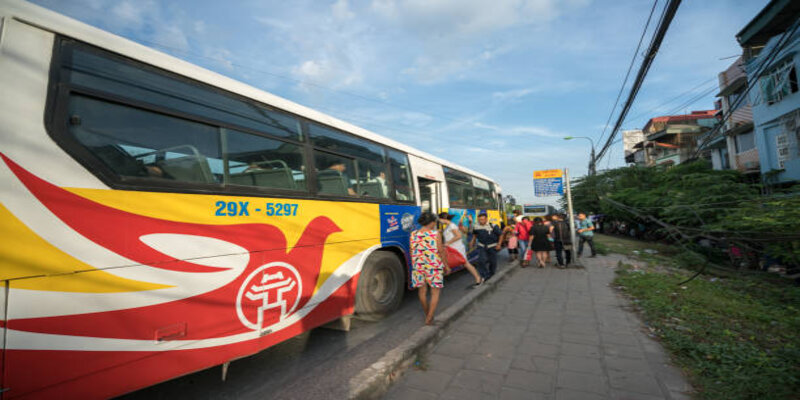 Travel by a local bus is the cheapest option